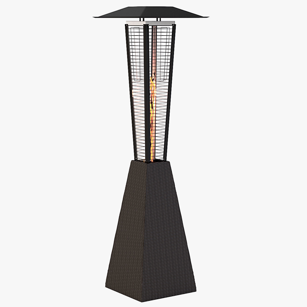 Mocha Pyramid Flame Outdoor Heater 3D model CGTrader
