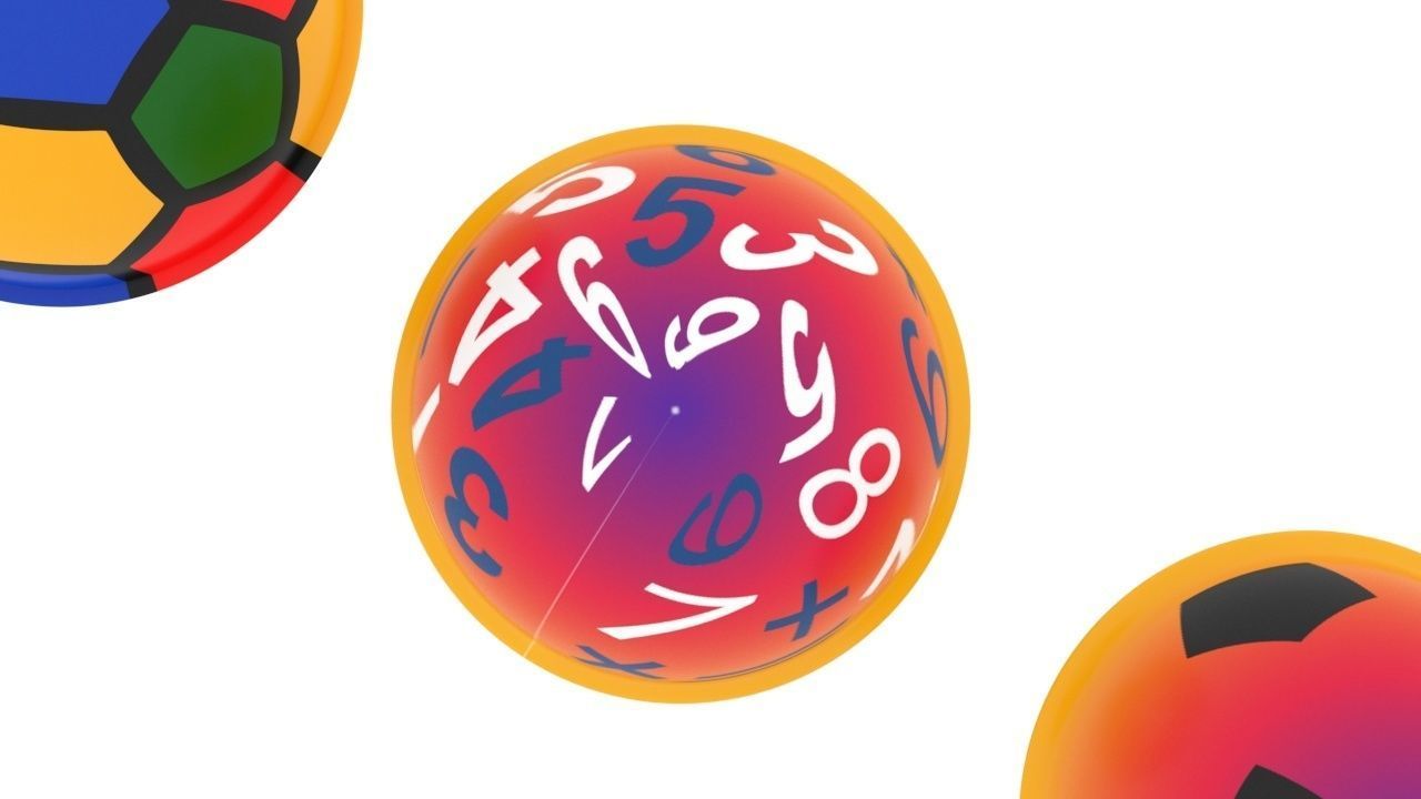 Rainbow Rubber Ball With Rainbow Soccer Balls 3D model CGTrader