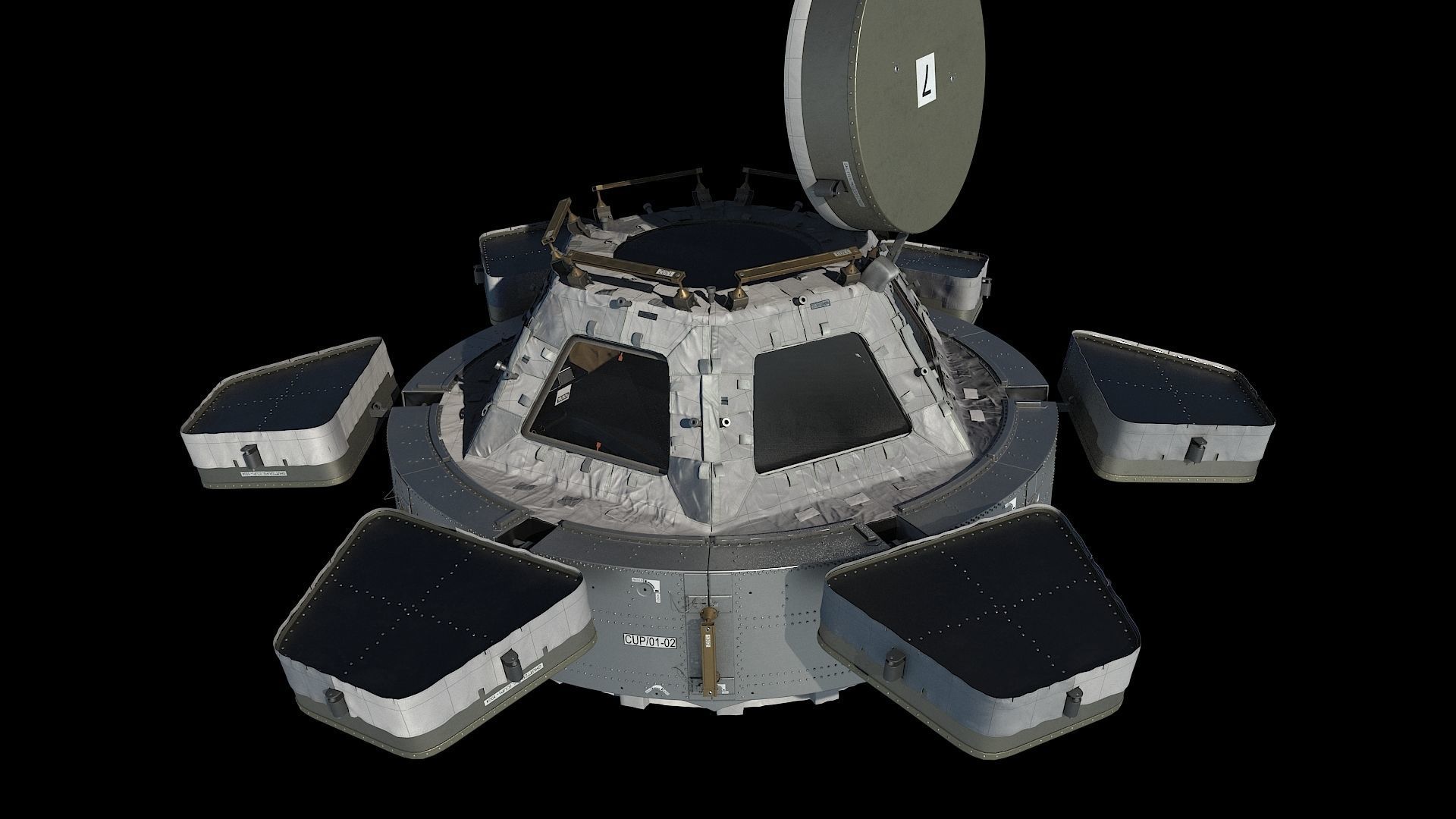 High quality 3D model Cupola ISS module 3D model CGTrader