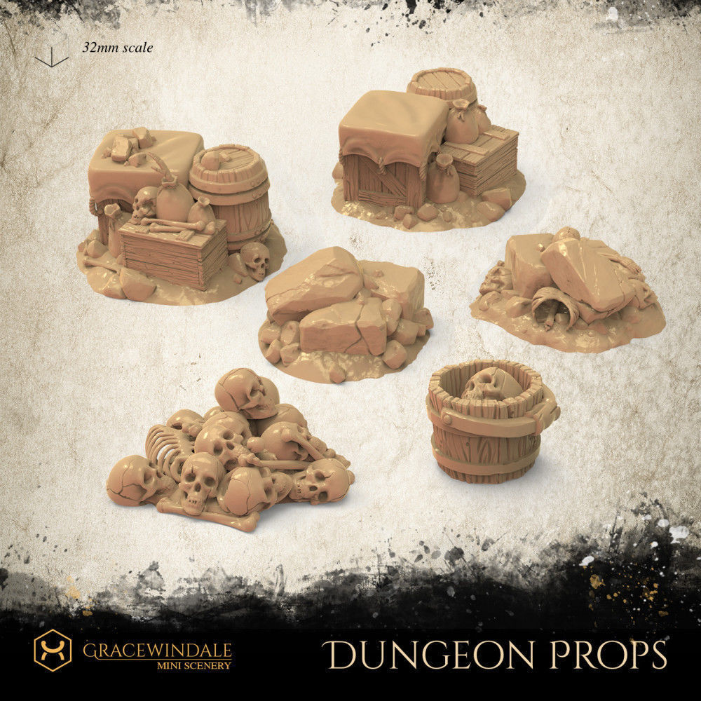 Dungeon Props 3D model 3D printable | CGTrader