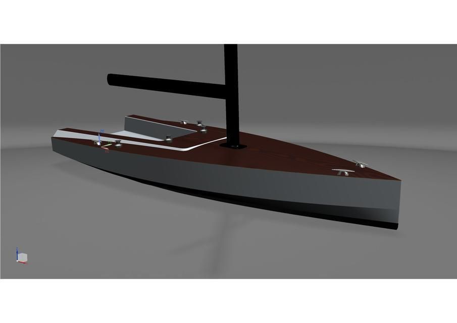Sailing yacht hull surface 850 free 3D model CGTrader