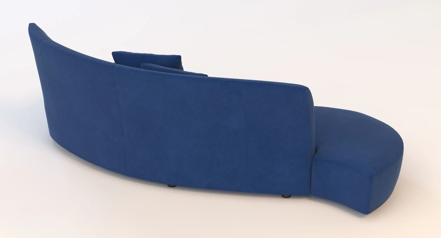 Vladimir Kagan Bilbao Curved Sculptural Sofa 3D model CGTrader