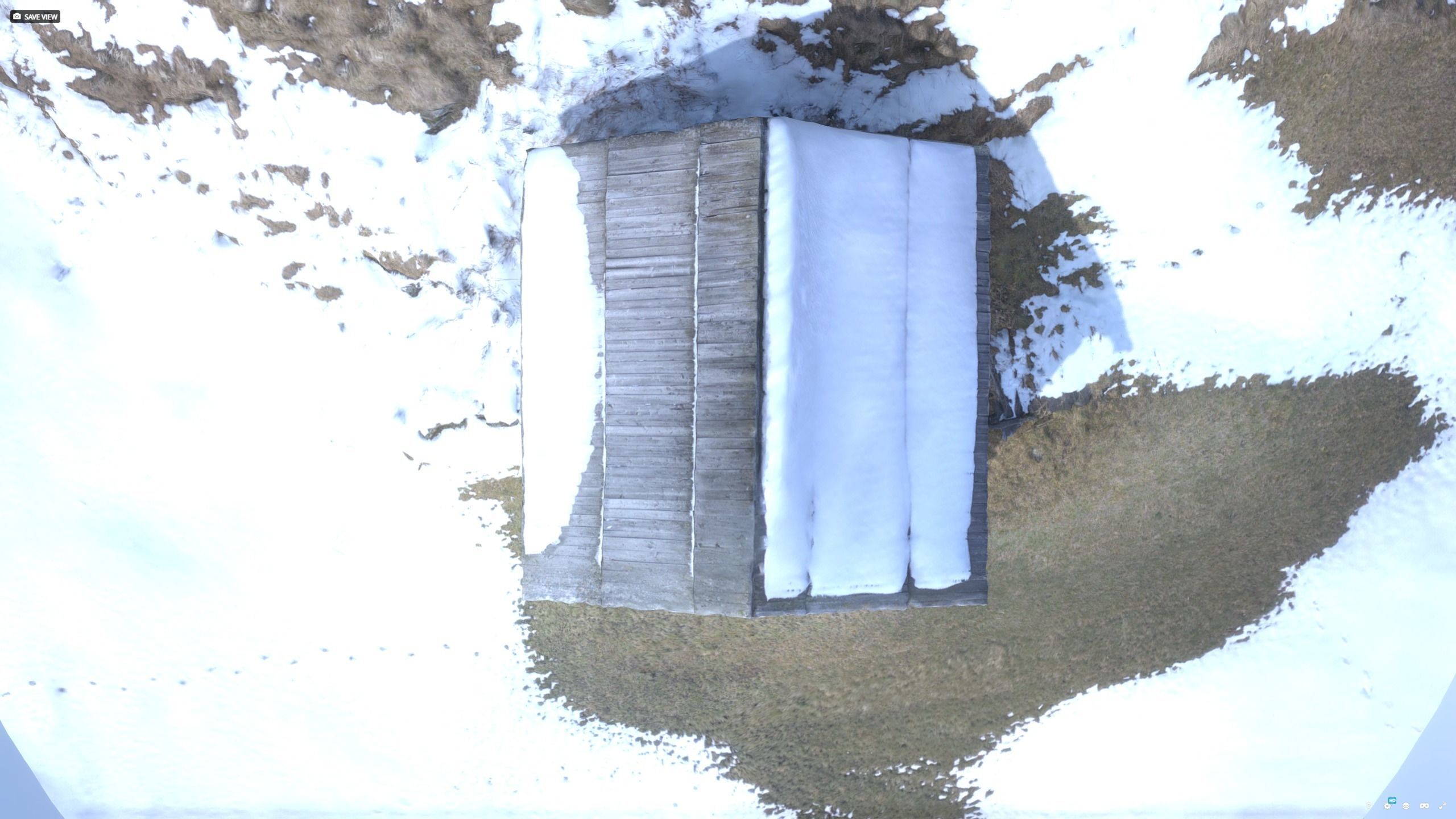 Snow covered wood cabin on the mountain scan 3D model | CGTrader