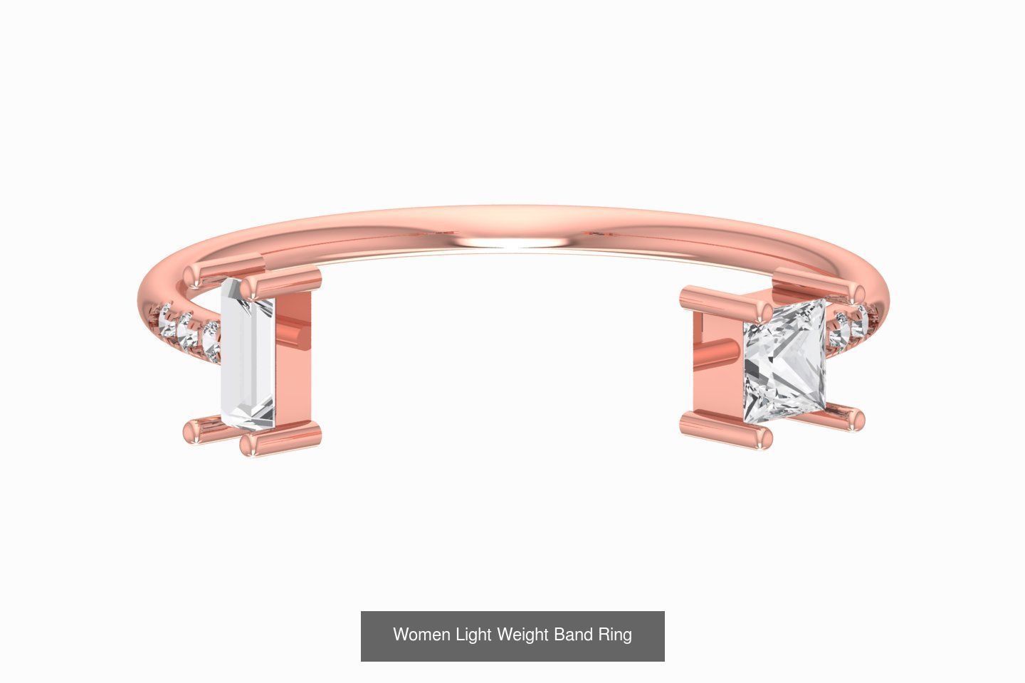 45 Women Light Weight Band Rings Collection CGTrader