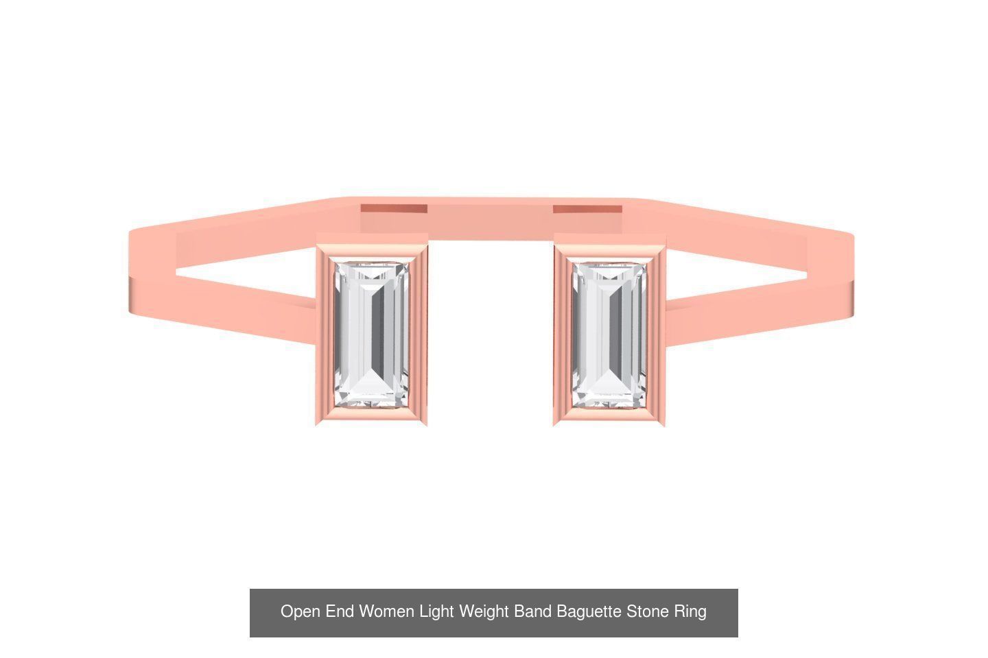 45 Open End Women Light Weight Band Rings Collection CGTrader