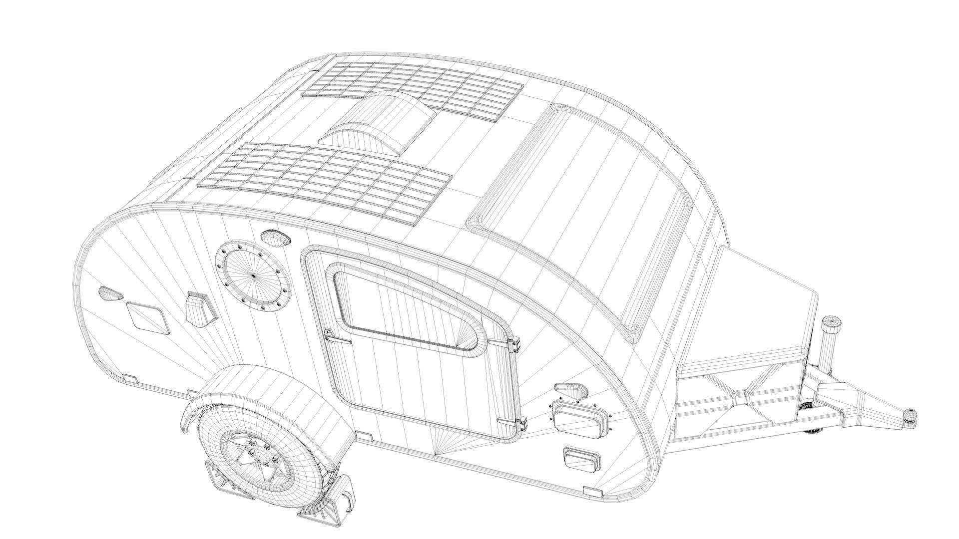 Camping Trailer 3D model CGTrader