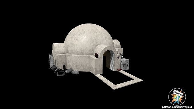 Star Wars Lars Homestead Entry Dome for Action Figures 3D model 3D ...