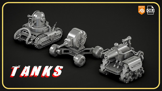3 TANKS OBJ BLEND FILES 3D model | CGTrader