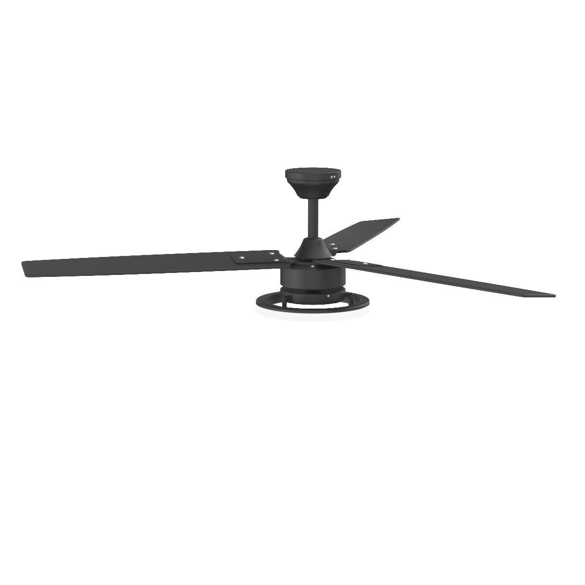 52 Inch Orbis Matte Black Remote Control Ceiling Fan 3D model CGTrader
