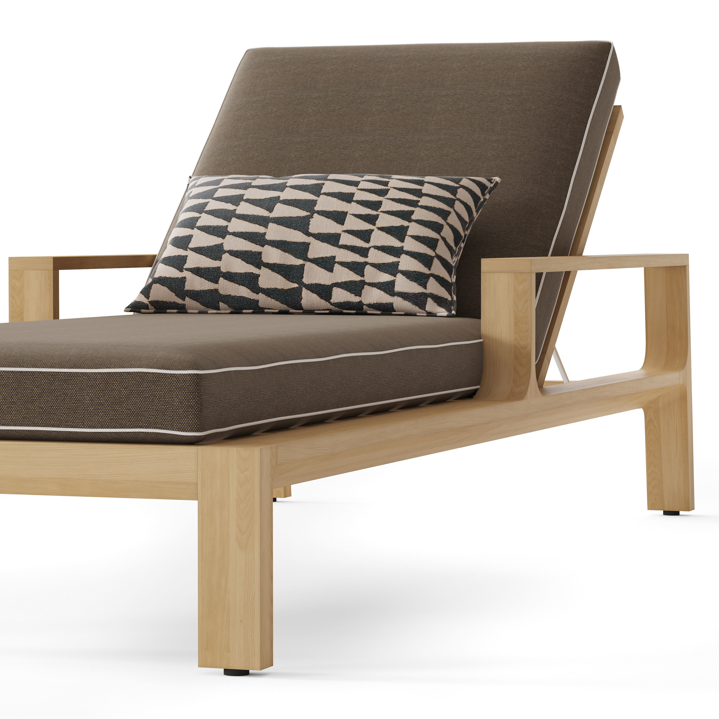 RHODES TEAK CHAISE Restoration Hardware 3D model CGTrader