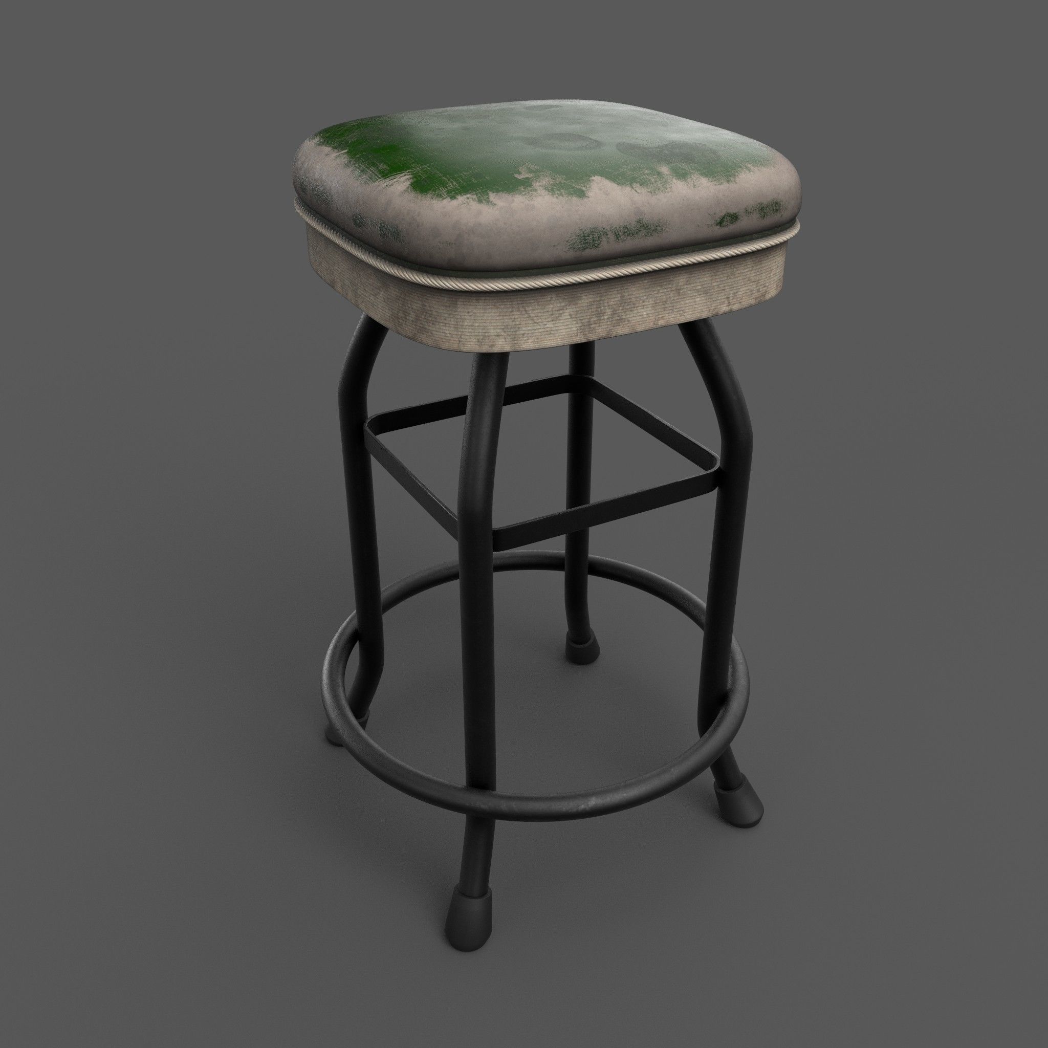 3D model Vintage Bar Stool Game Ready VR / AR / lowpoly CGTrader
