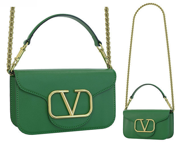 Valentino Garavani Small Loco Shoulder Bag In Green