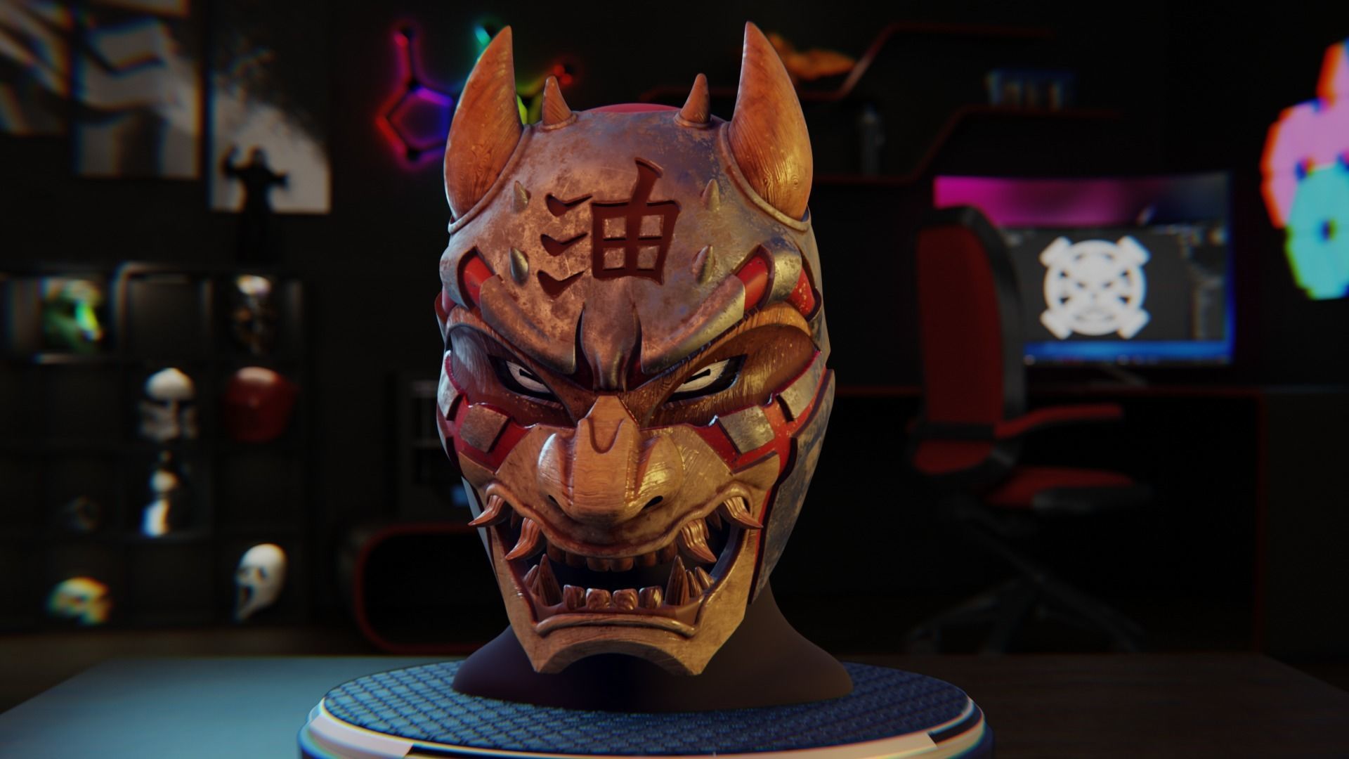 3D File of Jiraiya mask from Naruto 3D model 3D printable | CGTrader