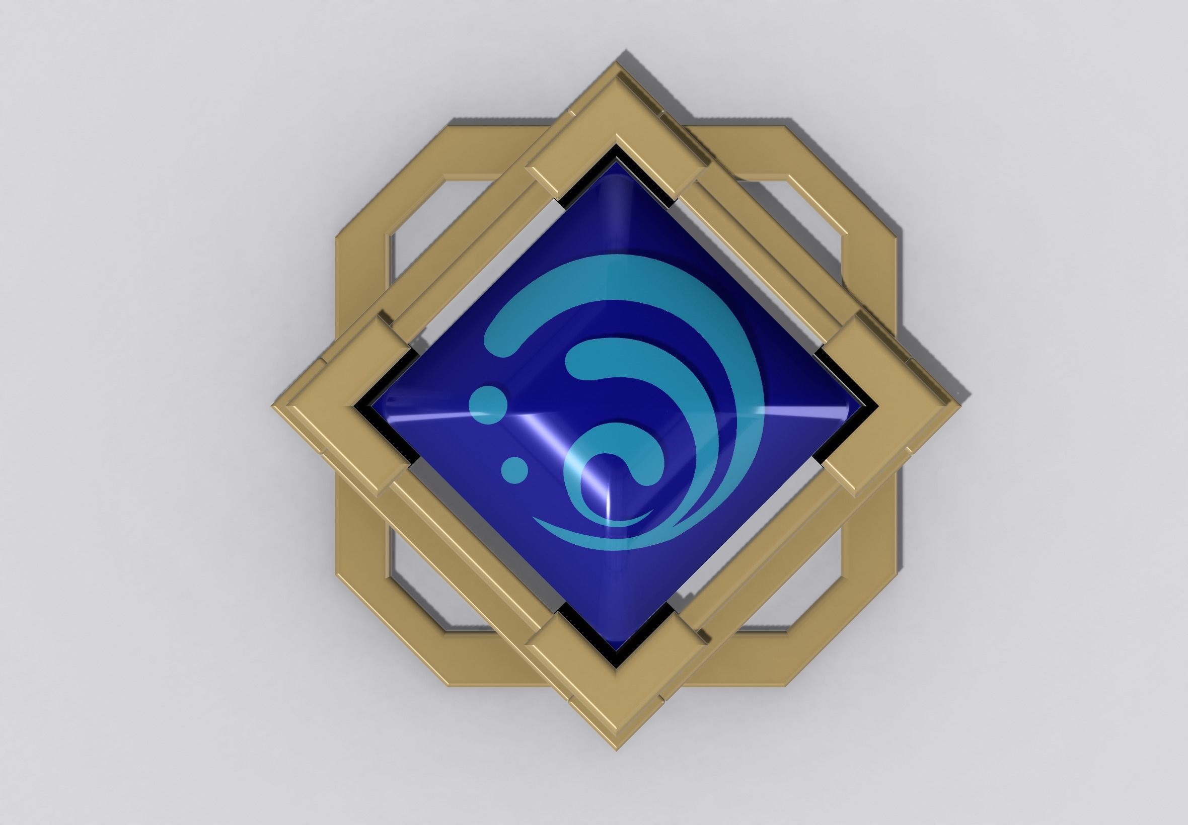 Liyue Hydro Vision Genshin Impact 3D model 3D printable CGTrader