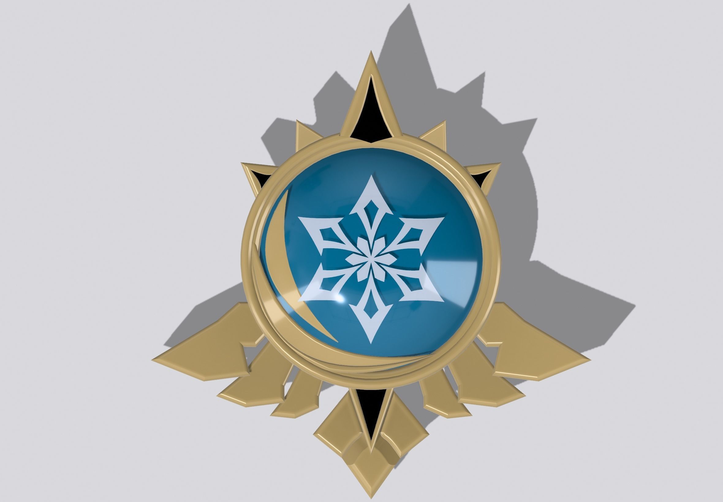 Mondstadt Cryo Vision Genshin Impact 3D model 3D printable CGTrader