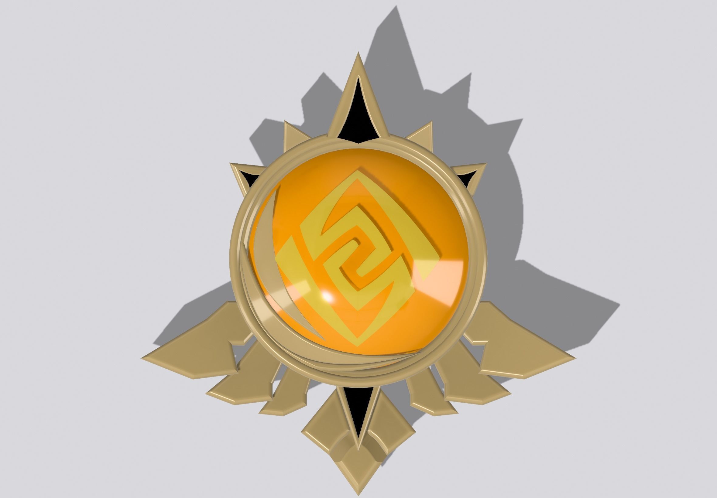 Mondstadt Geo Vision Genshin Impact 3D model 3D printable CGTrader