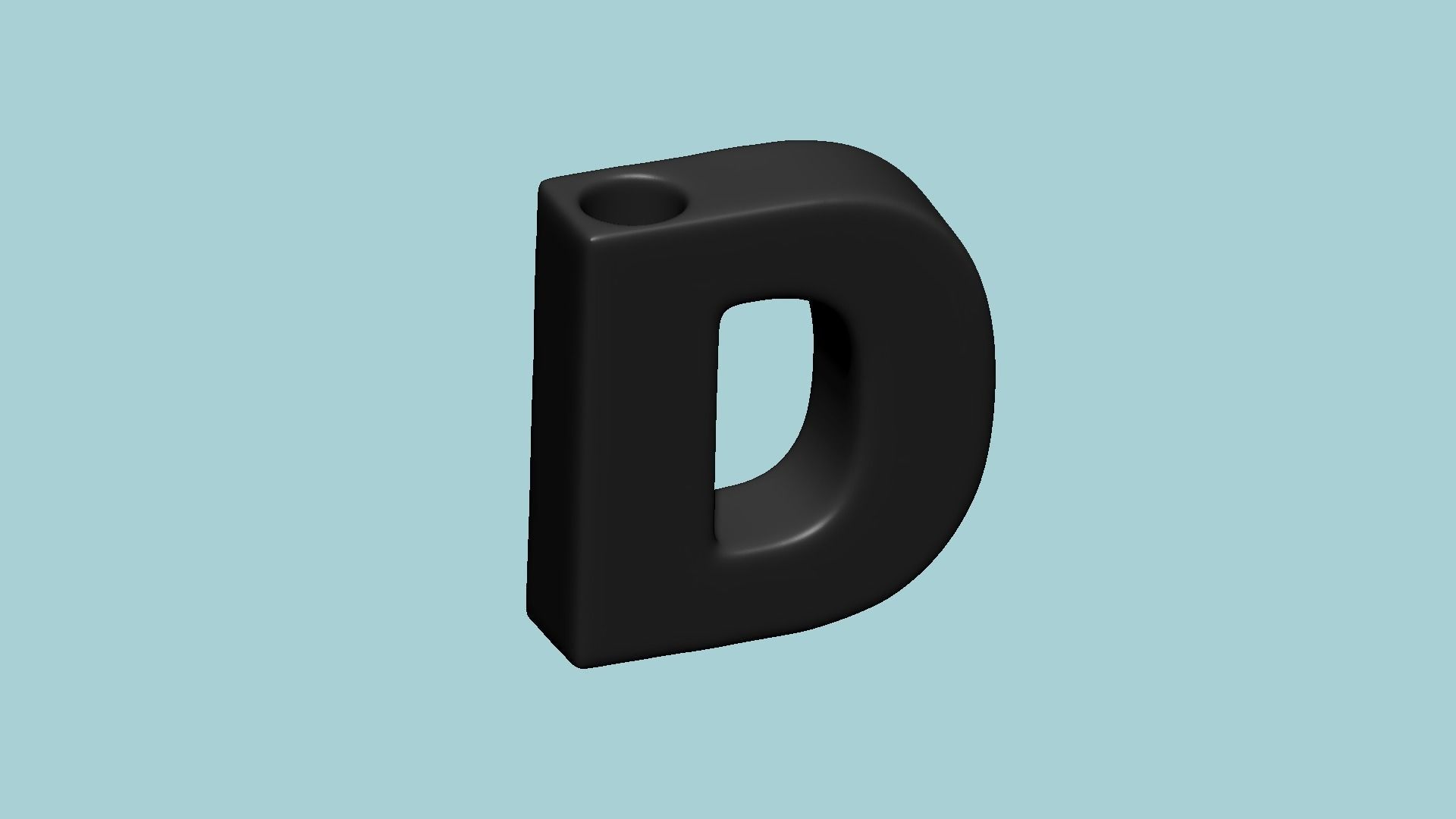 Vase D Alphabet Vases Collection Letters STL Printable 3D model 3D