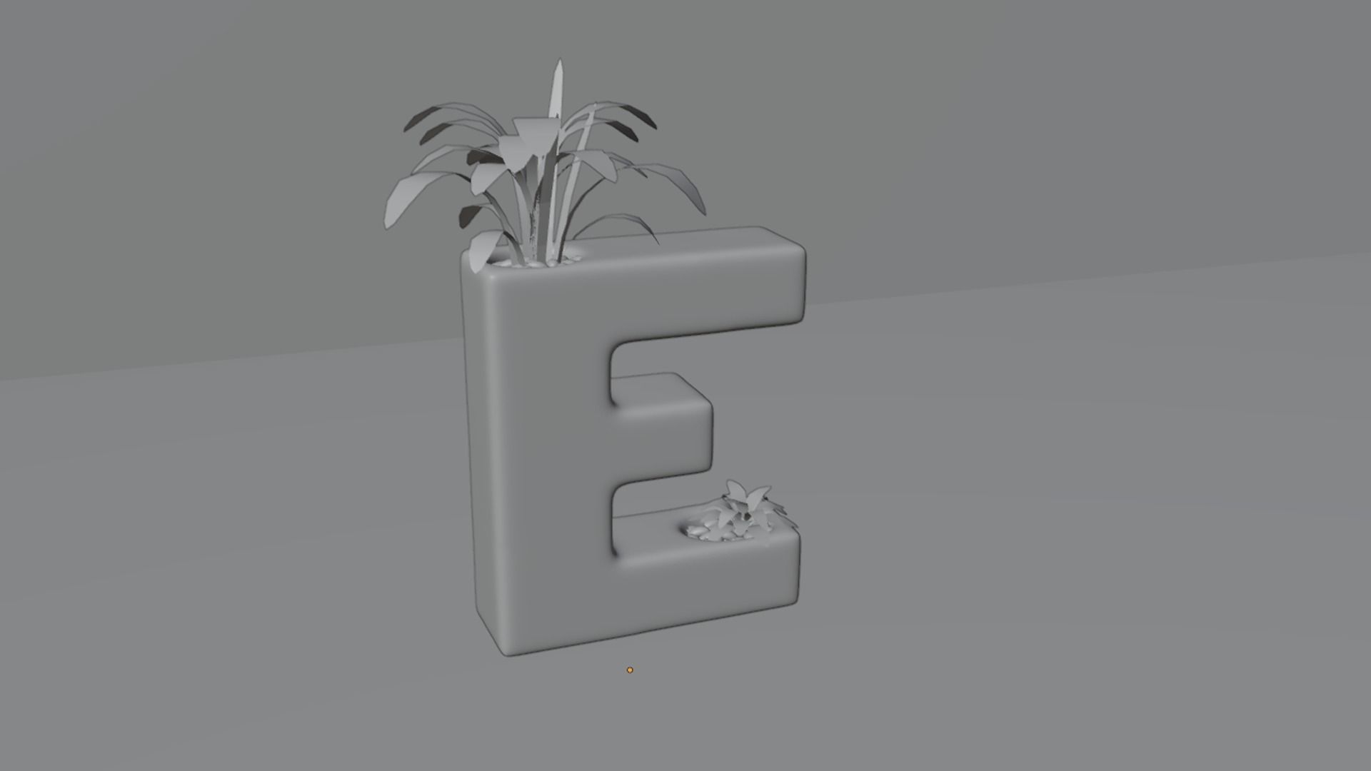 Vase E Alphabet Vases Collection Letters STL Printable 3D model 3D