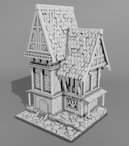 medieval house 3D model 3D printable | CGTrader