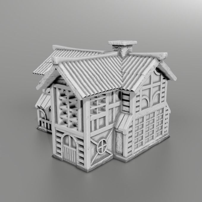 medieval house 3D model 3D printable | CGTrader