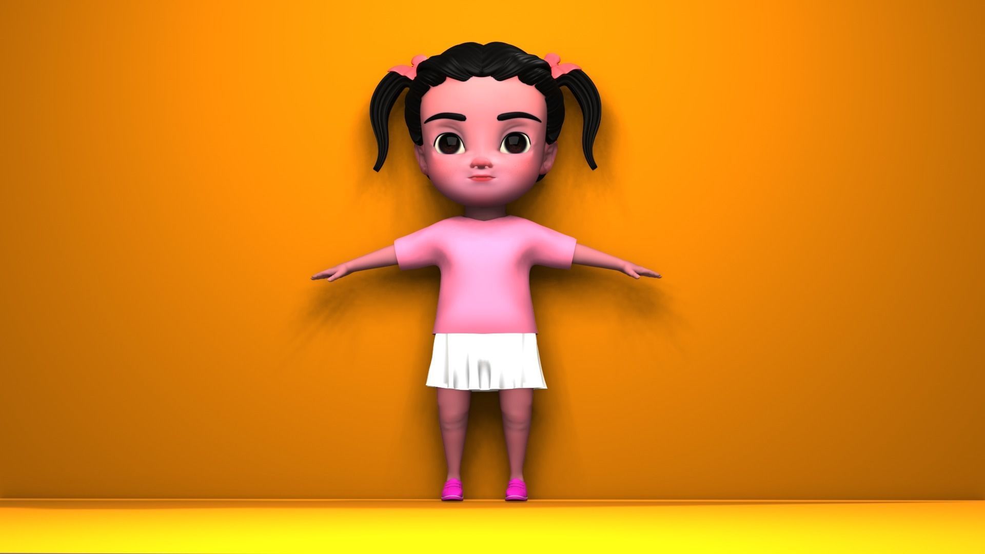 3D model child character VR / AR / low-poly | CGTrader