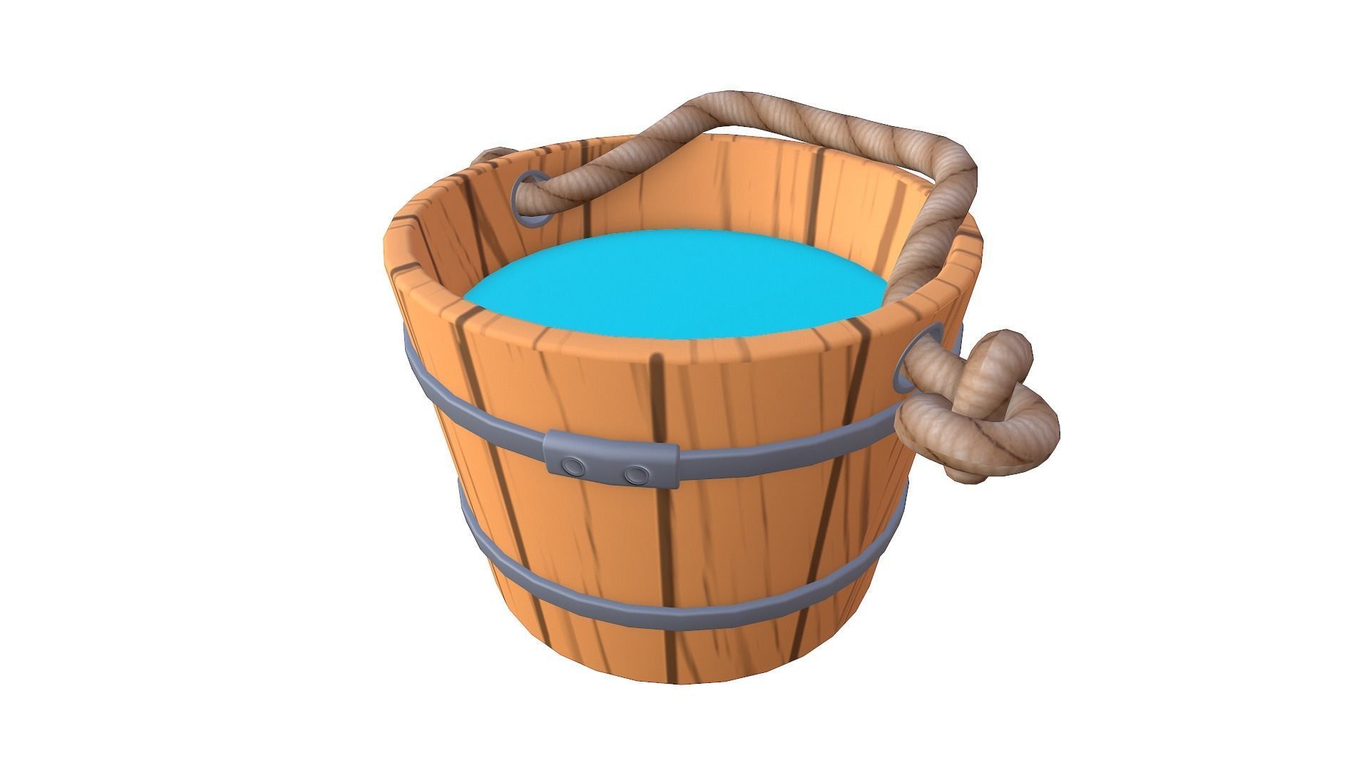 Cartoon Wooden Bucket free VR / AR / low-poly 3D model | CGTrader