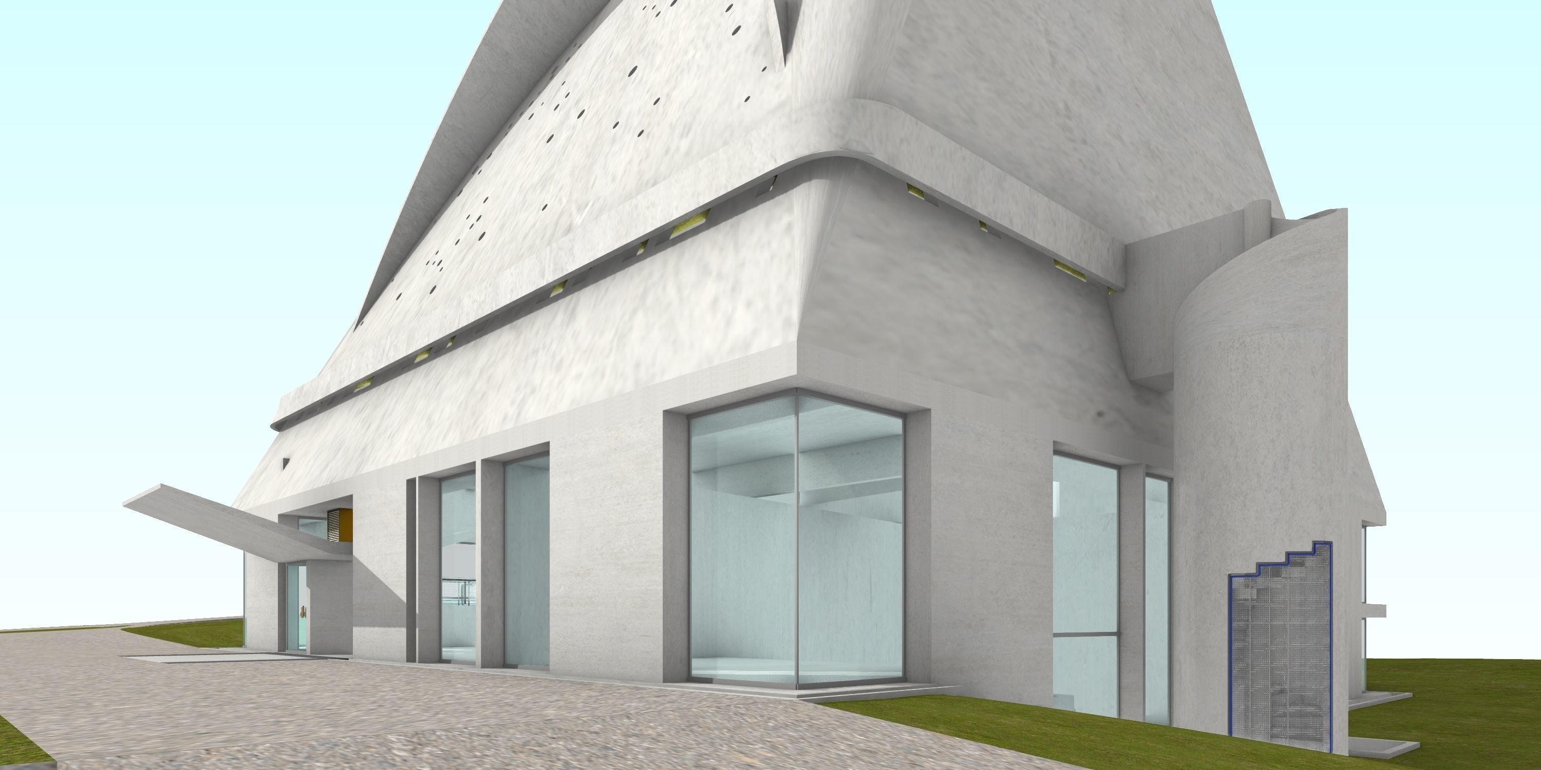 SaintPierre Firminy Le Corbusier 3D model CGTrader