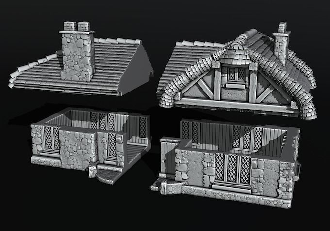 medieval house 3D model 3D printable | CGTrader
