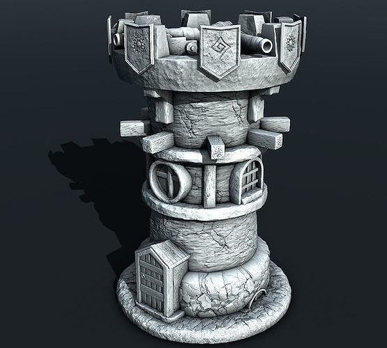 2 towers wooden tower 3D model 3D printable | CGTrader