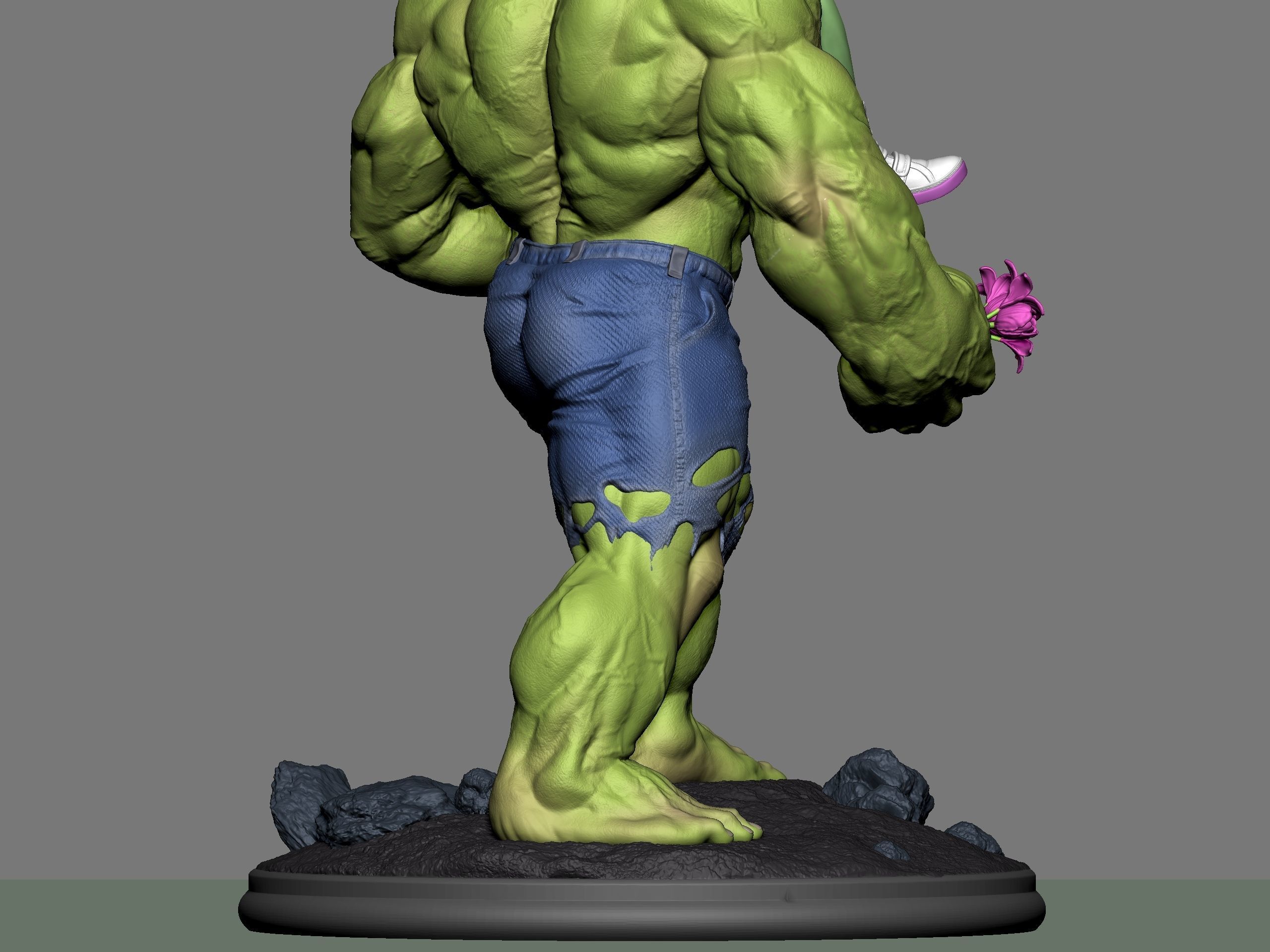 Hulk with She-hulk 3D model 3D printable | CGTrader