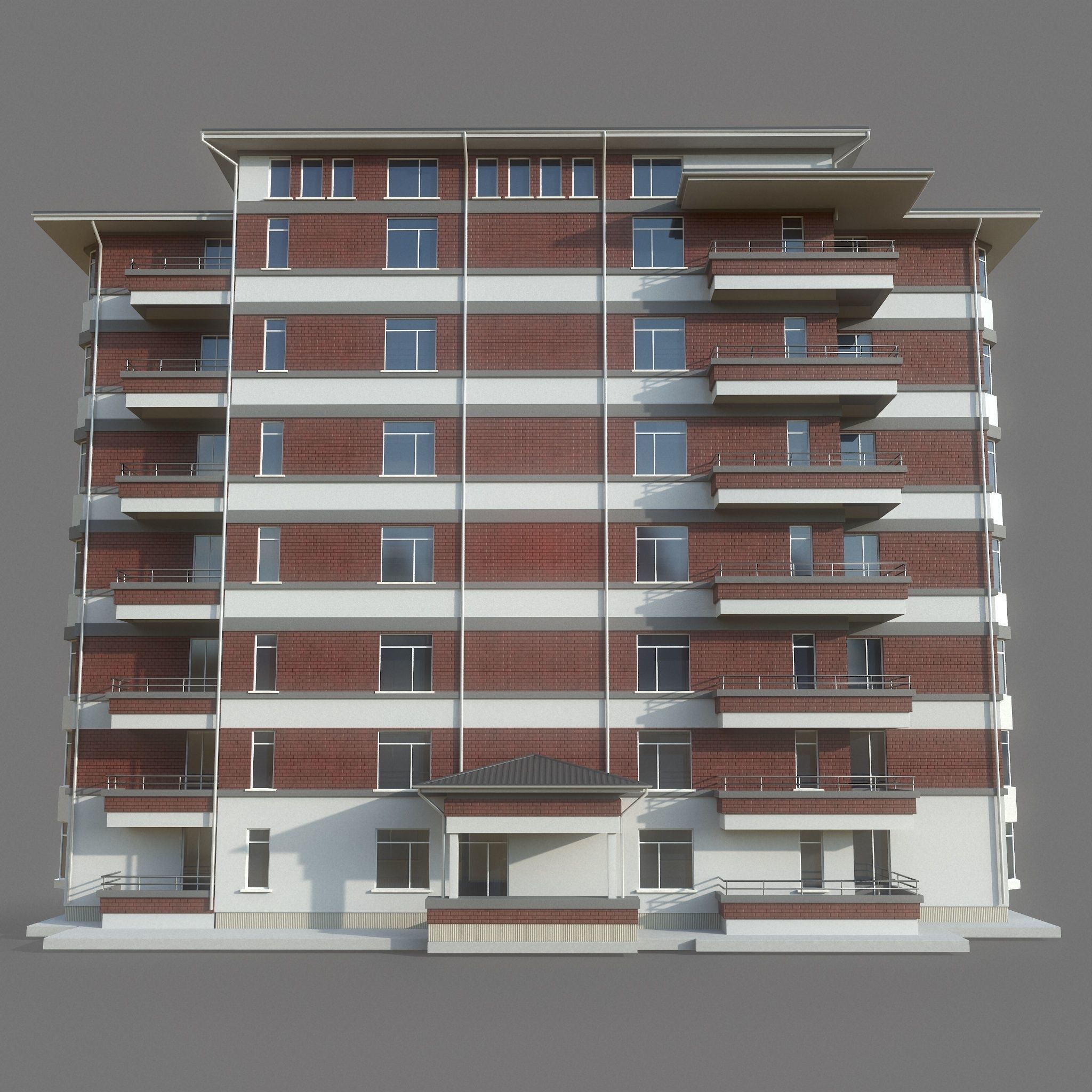 3D model Residential Apartment Building VR / AR / low-poly | CGTrader