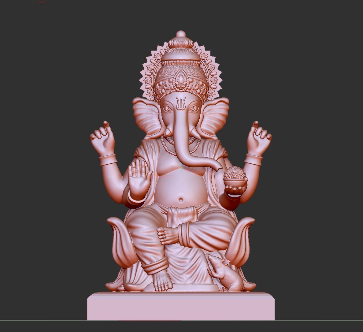 Ganesha hindu statue 3D model 3D printable CGTrader