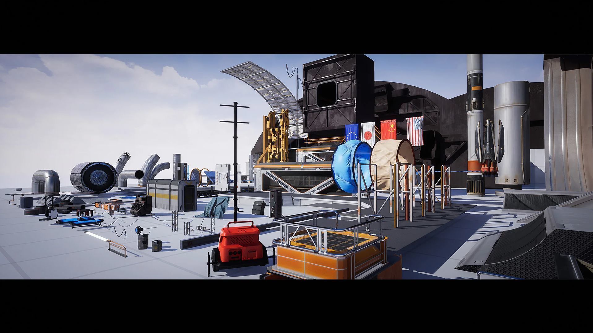 3D model Spaceport and Space Center Environment Kit - UE VR / AR / low ...