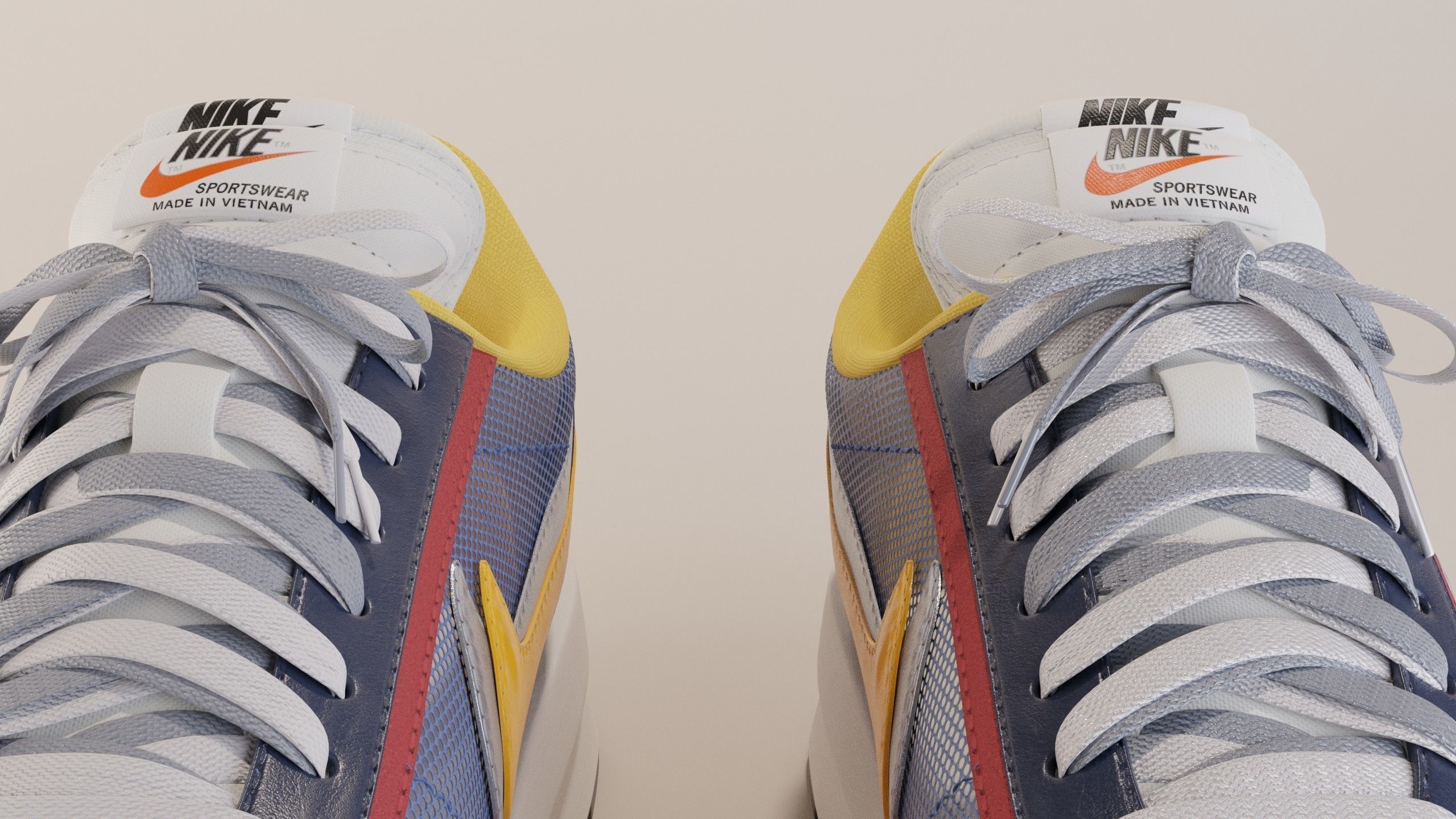 sacai waffle varsity blue