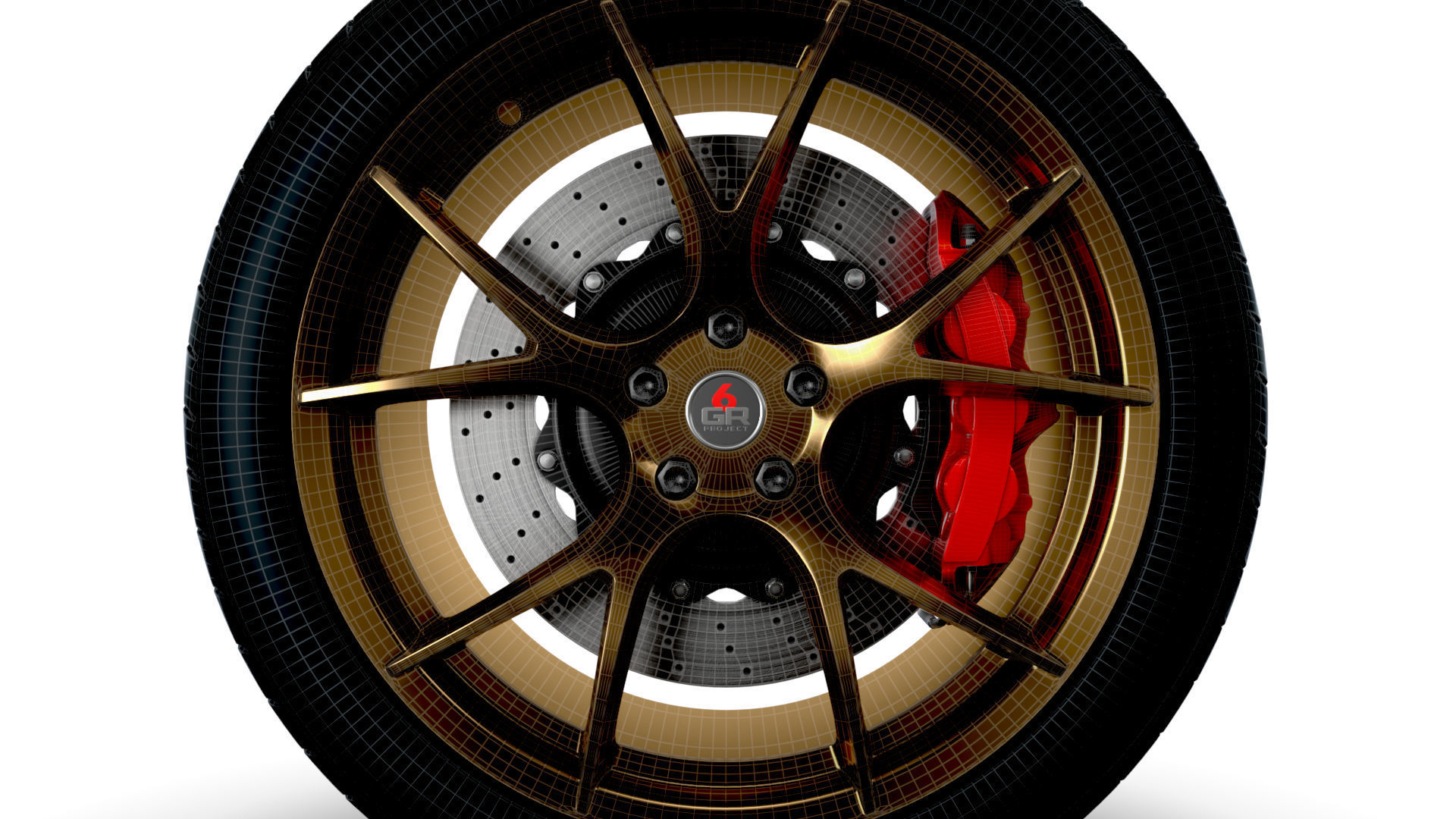 Project 6GR wheel 3D model | CGTrader