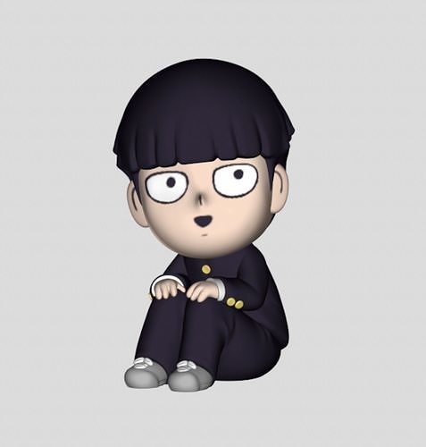 Mob Psycho 100 Chibi One Piece and Chopped Model 3D model 3D printable |  CGTrader