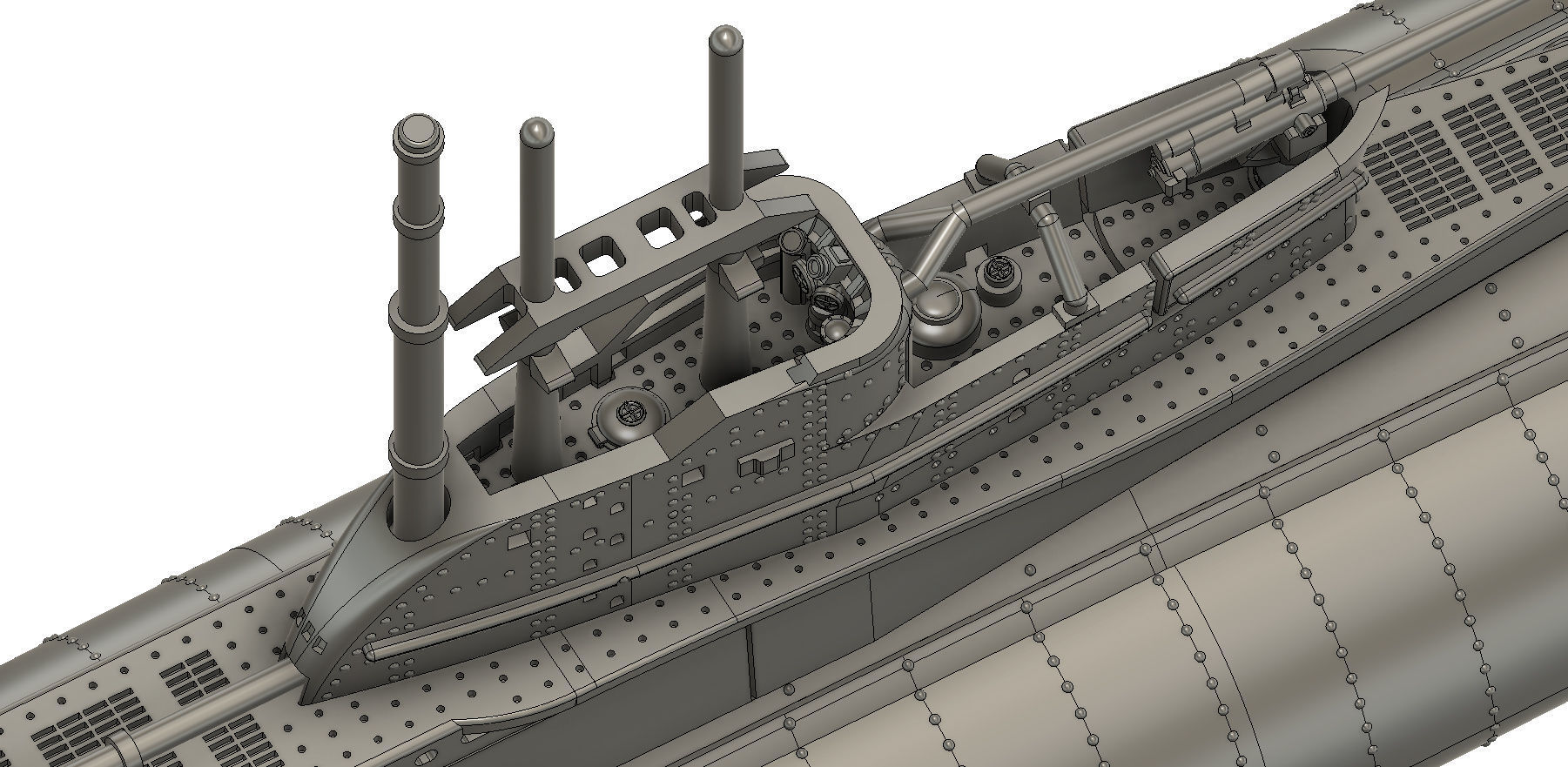 British Tclass submarine 1350 scale model STL 3D model 3D printable