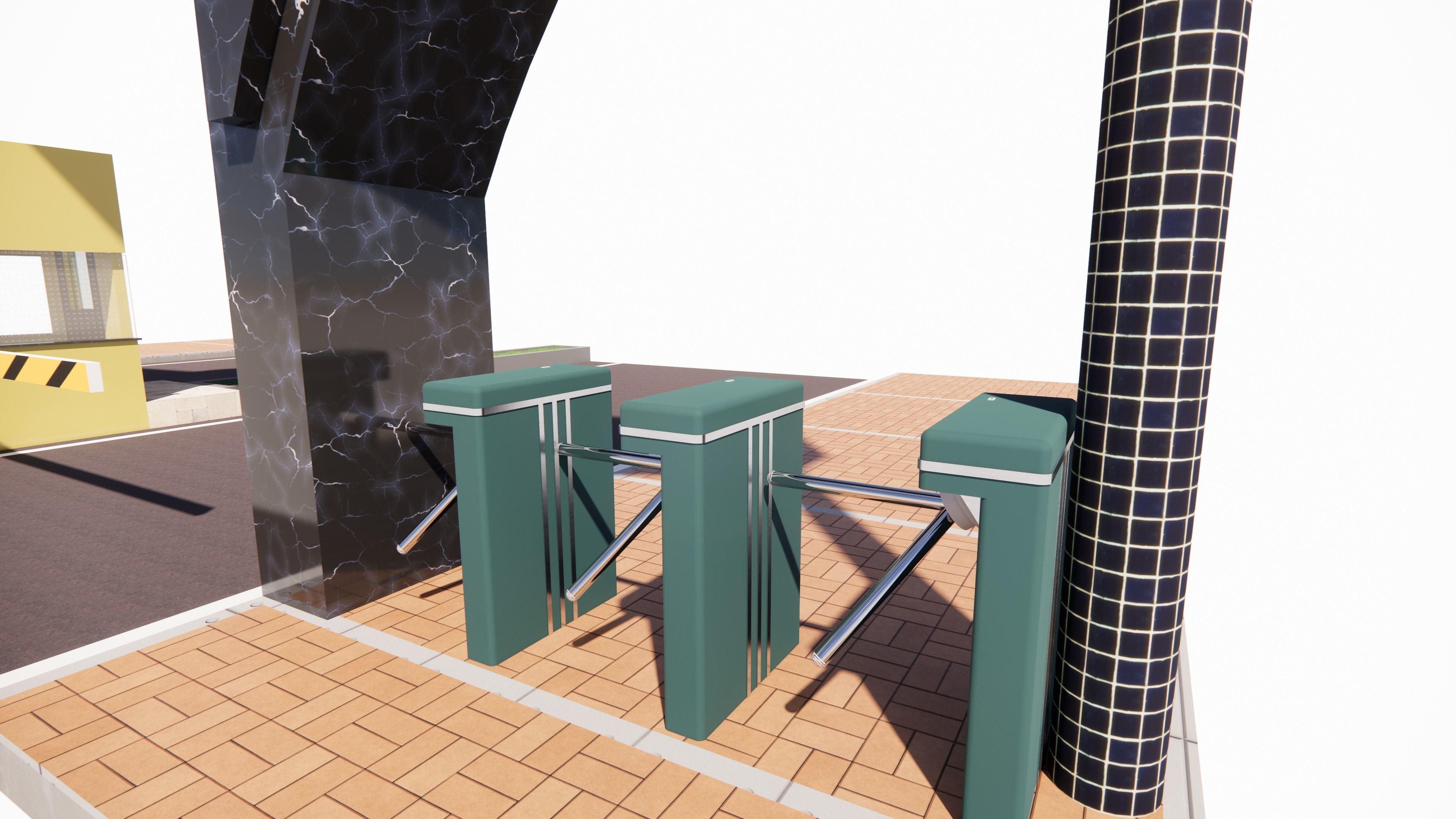 Entrance Gate 3D model | CGTrader