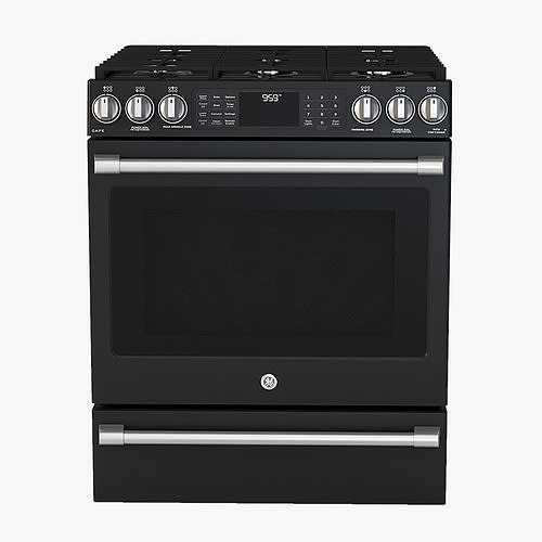 General Electric Cafe Series 30 Slide In Front Control Range 3D model