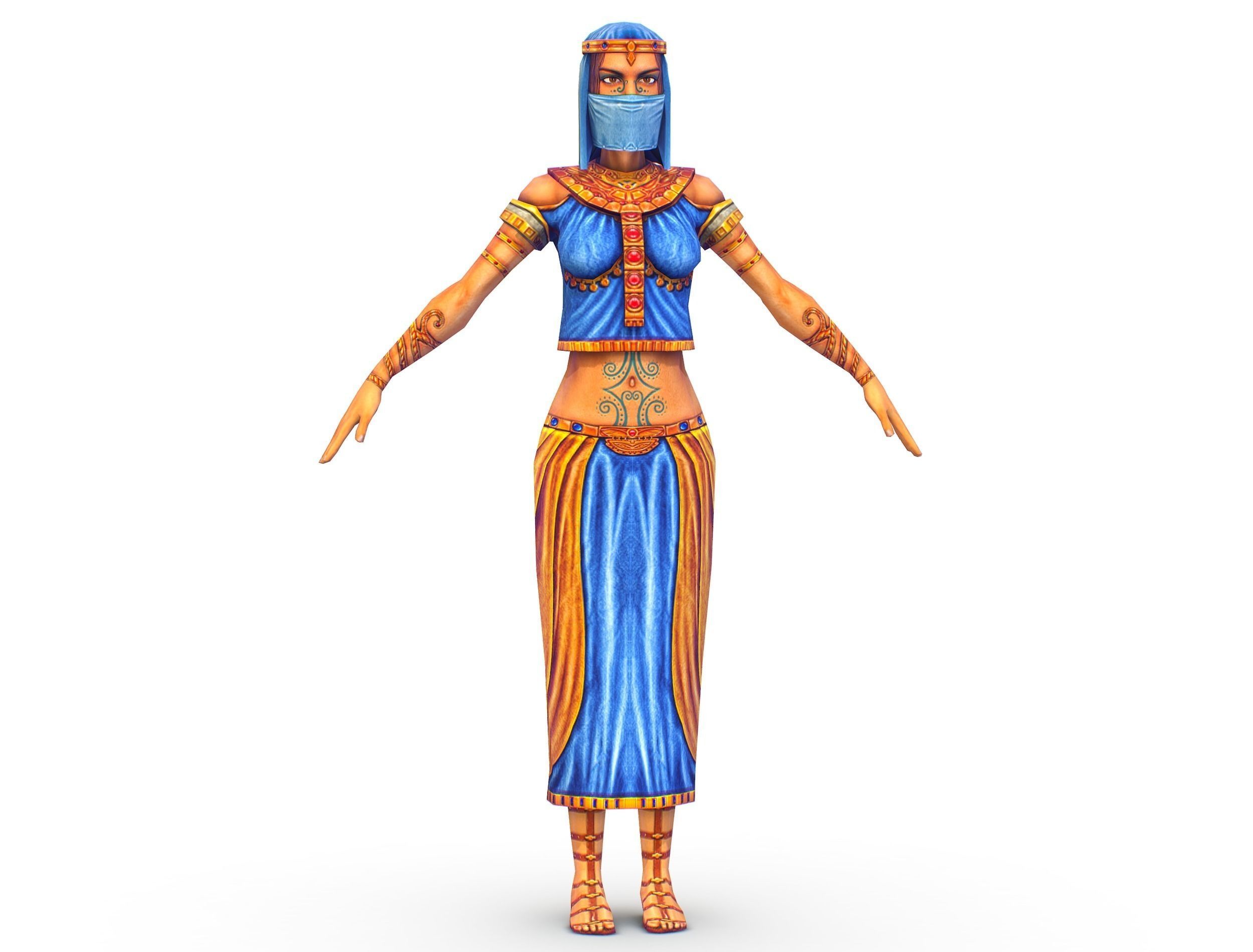 3D model Arab dancer in national costume VR / AR / low-poly | CGTrader