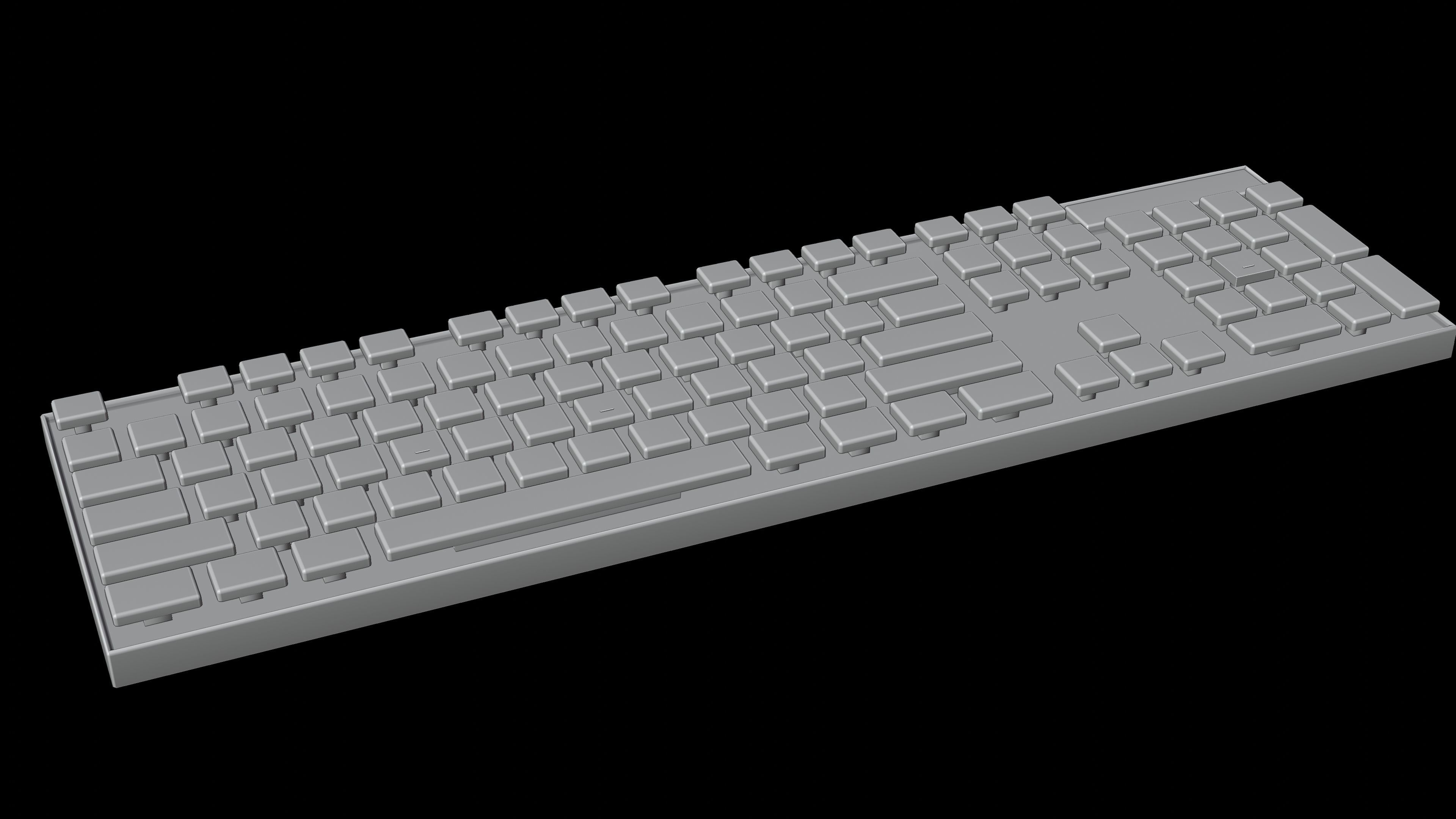 3D model Animated customizable keyboard automatic RGB typing animation ...