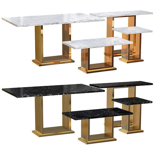 Soren White Marble Tables 3D model | CGTrader