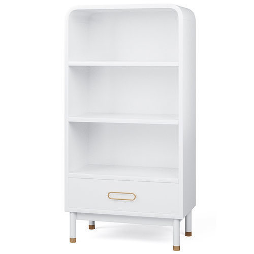Arlo White Bookcase by Crate and Barrel 3D model CGTrader