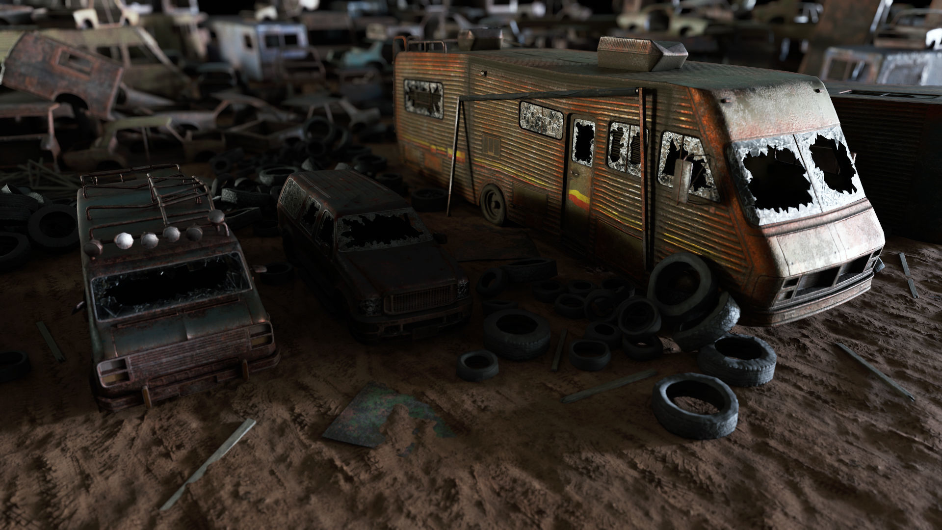 3D model Junkyard Environment VR / AR / lowpoly CGTrader