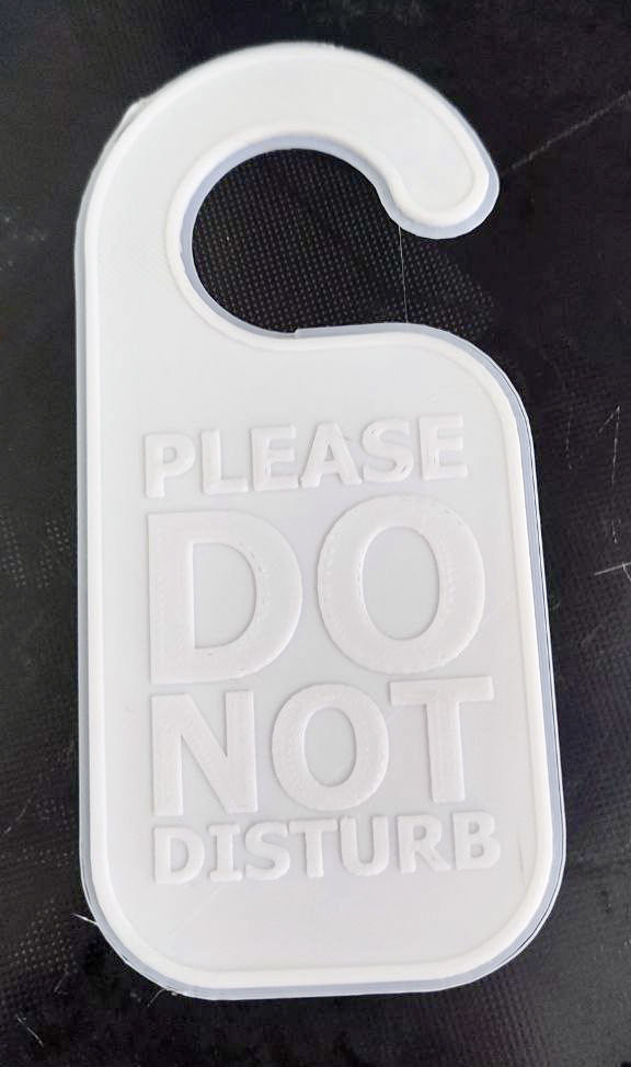 Please Do Not Disturb Door Hanger 3D model 3D printable | CGTrader