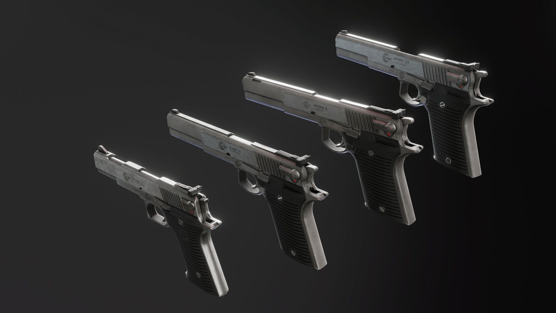 Hand Gu 3D model Automag series Pistols VR / AR / low-poly | CGTrader