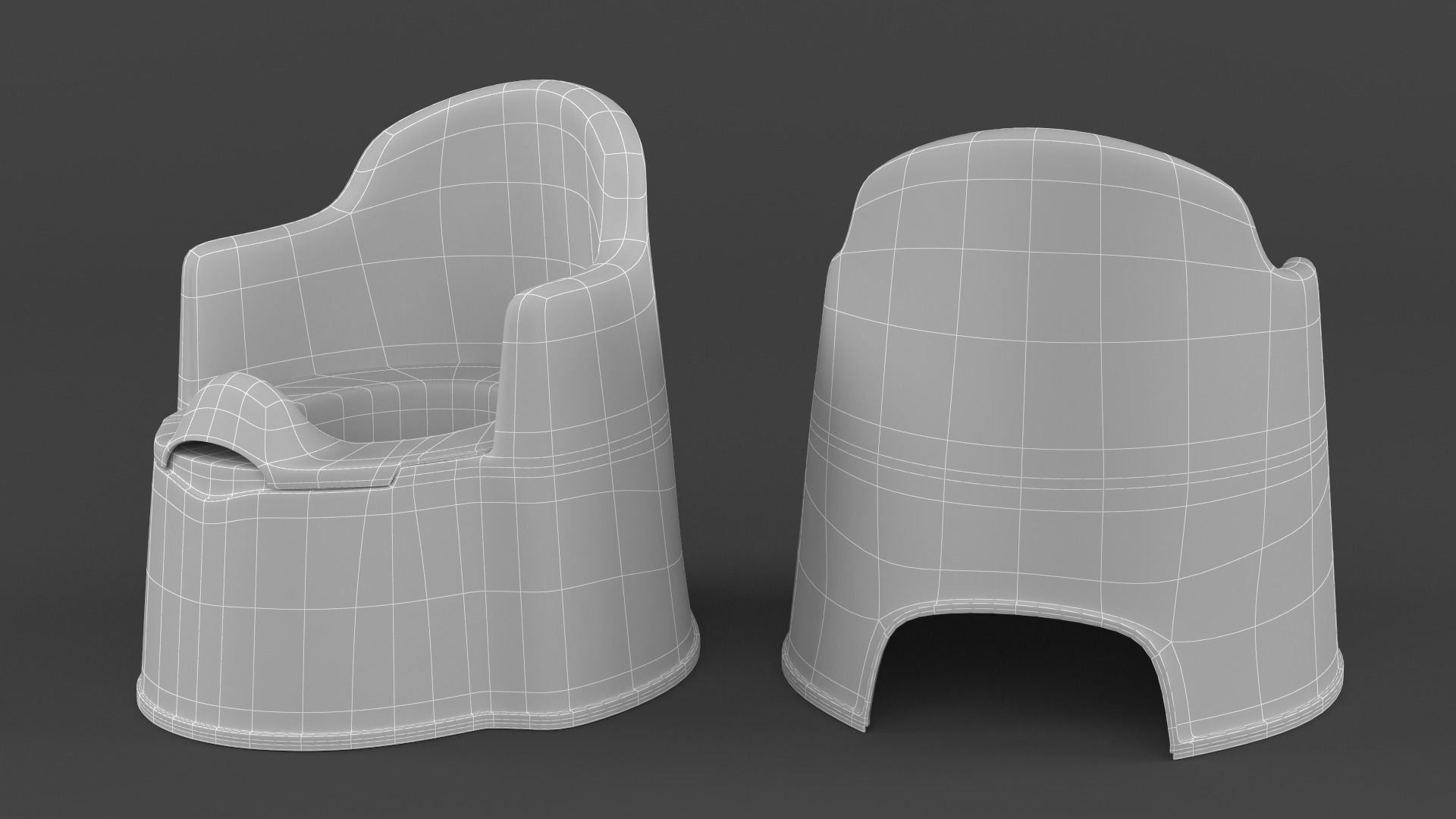 Potty Chair 3D model CGTrader