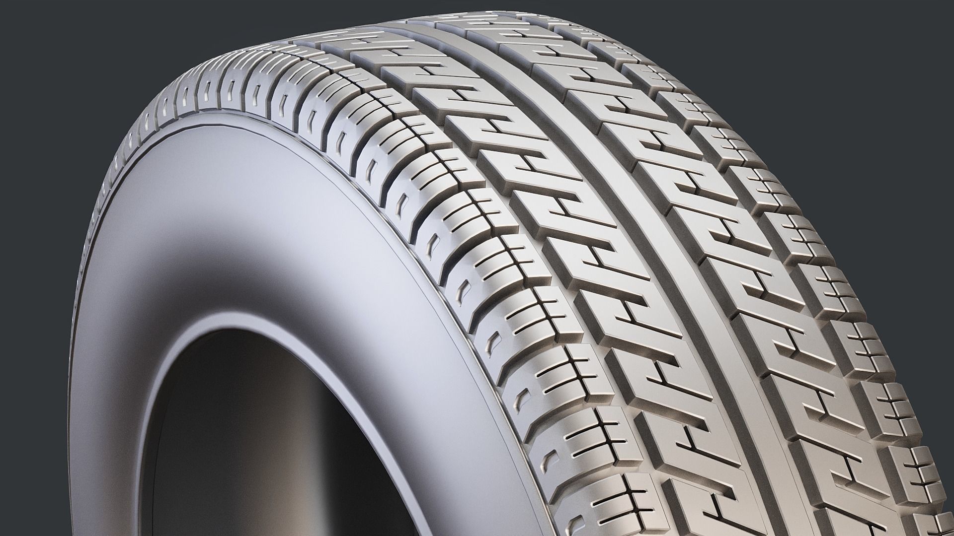 Classic Car Tyre 3D model CGTrader