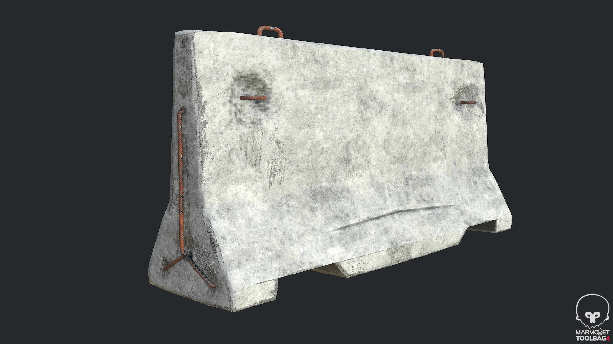 3D model Concrete Mixer Water Tank PalletCement Bag Concrete