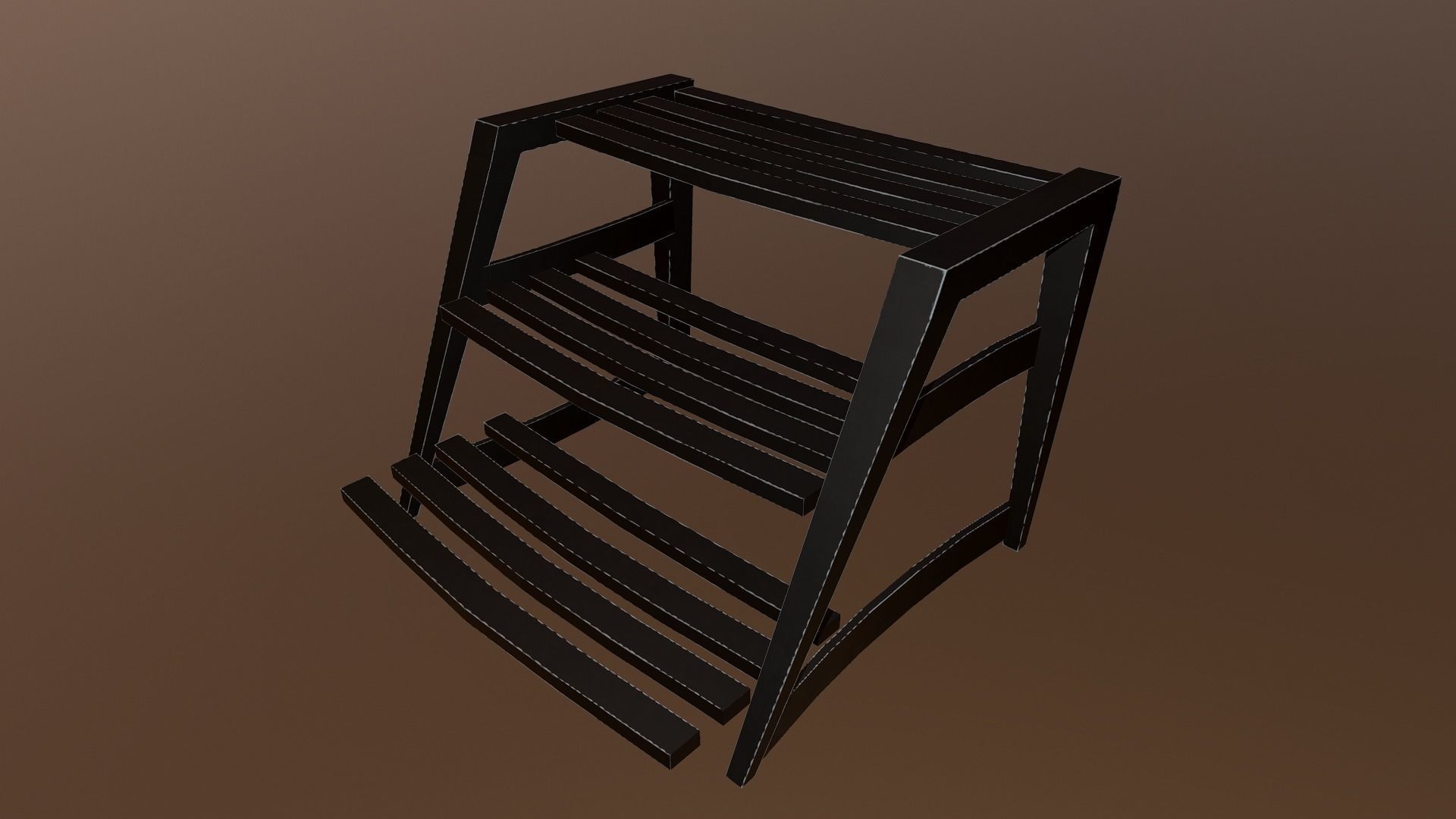 3D model Metal Shelf Stand 1 VR / AR / lowpoly CGTrader